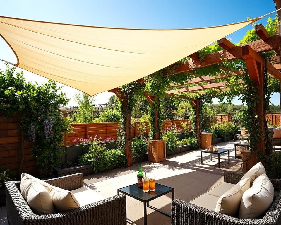 Sonnensegel oder Pergola